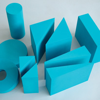 Blue coated foam shape set. Code: AC1051