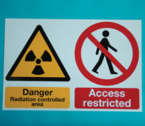 X-ray warning sign. Code: AC1089